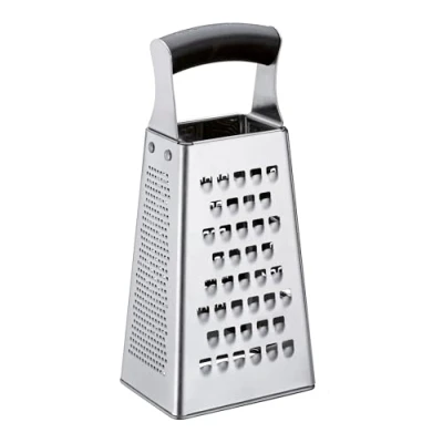 Imagen de Küchenprofi Master Grip rallador cuadrado de acero inoxidable cuchillas afiladas para maquinilla afeitar con fino zester apto lavavajillas verduras, queso,