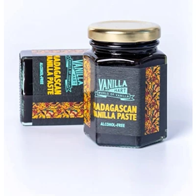 Imagen de Vanilla Mart Madagascan Bourbon Vainilla Pasta a base de polvo sin alcohol 110 gramos