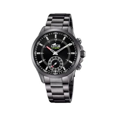 Imagen de LOTUS Reloj Modelo 18807/2 de la colección Connected, Caja 43 mm Negro con Correa Acero Gris para Caballero