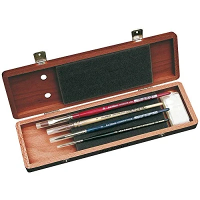 Imagen de DA VINCI 5280 Series Juego de Pinceles Acuarela, Madera, marrón, Negro/Rojo, 30 x cm