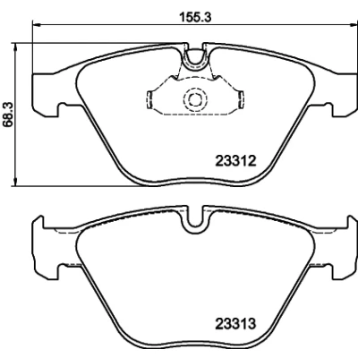 Imagen de HELLA 8DB 355 015 391 Juego de pastillas freno preparado para indicador desgaste BMW: 5 Berlina, Touring, 7