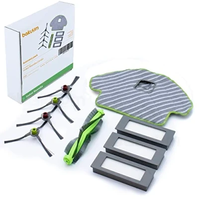 Imagen de BAKUUM Pack x4 Cepillos laterales, x1 Rodillo Mopa x 3 Filtros Hepa para iRobot Roomba Combo. repuestos y accesorios robot aspirador.