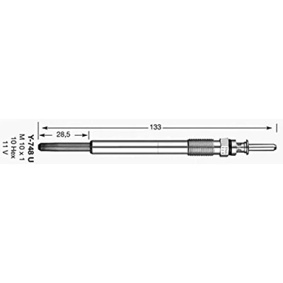 Imagen de NGK 6649 Bujía de precalentamiento 11,0V 5,0A M10 x 1,0 OPEL: Zafira A, Astra G Berlina, Caravan, KIA: CARENS 2, VAUXHALL: Mk4 CC