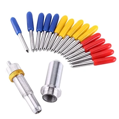 Imagen de Cuchillas de Corte Summa, 15 uds., Herramienta Hoja Plóter Acero Tungsteno, 30, 45, 60 Grados con Soporte