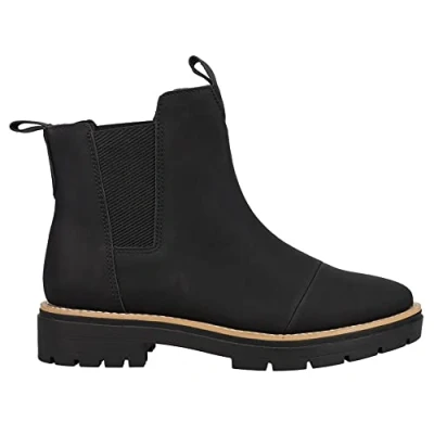 Imagen de TOMS Skylar, Botas Estilo Chelsea Mujer, Negro Nubuck Sintético, 47 EU
