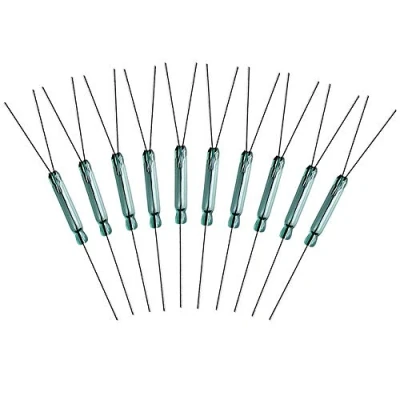 Imagen de Gebildet 10piezas 4W 3Pin Reed Interruptor Normalmente Abierto N/O N/C SPDT, de Lengüeta, Contacto Magnético Inducción (2.5mm x 14mm)