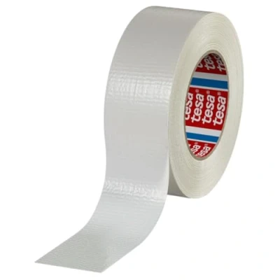 Imagen de Tesa 60462 Duct Tape Cinta Americana Reforzada Extra Fuerte Para Reparaciones, Fijación, Embalaje, Sellado, Emergencias, Todos los Usos Interior y Exterior 50 mm x m (Blanco)