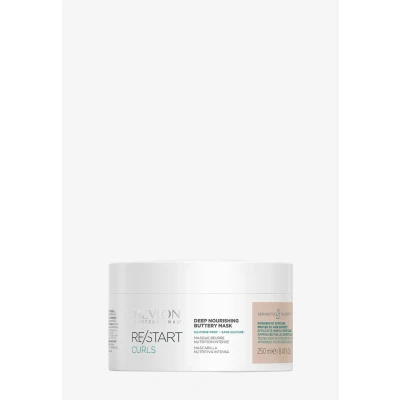 Imagen de REVLON PROFESSIONAL Restart Curls, Deep Nourishing Buttery Mask, Mascarilla de doble acción para pelo rizado, Equilibra el Microbioma y Nutre Cabello, Hidrata, Define los Rizos, con Aceite Jojoba 250 ml
