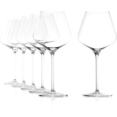 Imagen de Stölzle Lausitz copas de Vino Tinto Borgoña Quatrophil, 708 ml, set 6, voluptuosas, vidrio soplado, aptas para el lavavajillas