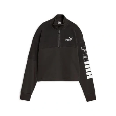 Imagen de PUMA Power Colorblock High Neck Crew Winterized Sudor, Mujer, Negro Black, XL
