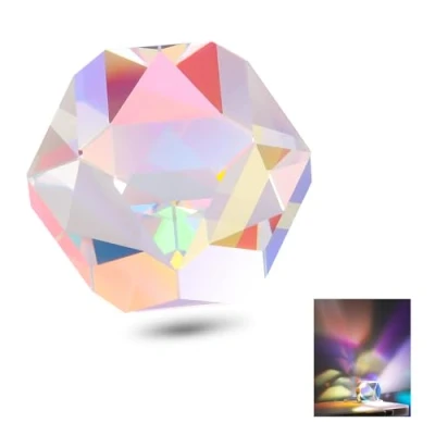 Imagen de NEEWER 20mm K9 Crystal Polyhedron Prisma, Cubo de Cristal Optico HD Color, RGB Dispersion Prism Cube, Prisma Facetado para Fotografía, Decoración, Física Espectro Luz Educación, CY004