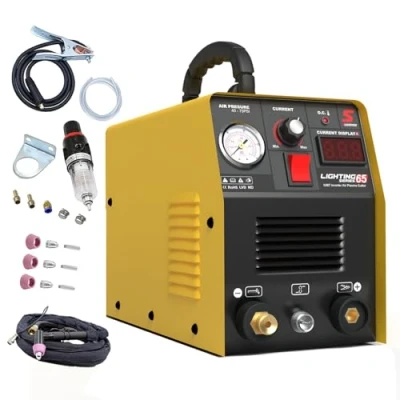 Imagen de SUSEMSE Cortador de plasma IGBT LT65 (DC, 230 V, corriente corte 20 65 A, potencia máx. hasta 16 mm), con quemador y boquillas