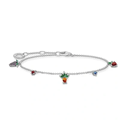 Imagen de THOMAS SABO Pulsera de frutas coloridas Plata ley 925 A2026 477 7, Eine Grösse, ley, No es una piedra preciosa