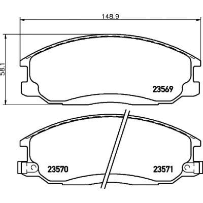 Imagen de HELLA 8DB 355 009 991 Juego de pastillas freno con avisador acústico desgaste accesorios SSANGYONG: Kyron, Rexton / 2, ACTYON 1
