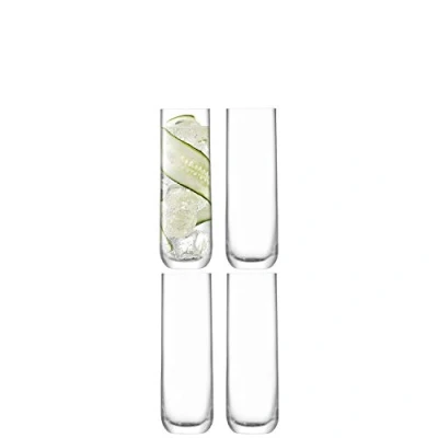 Imagen de LSA International Borough BG04 Vaso de tubo, 420 ml, 4 unidades, transparente
