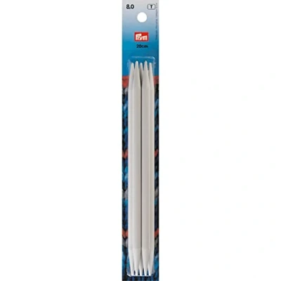 Imagen de Prym 218650 Agujas de Tejer, Aluminio, Gris, 8,00/20cm, 5