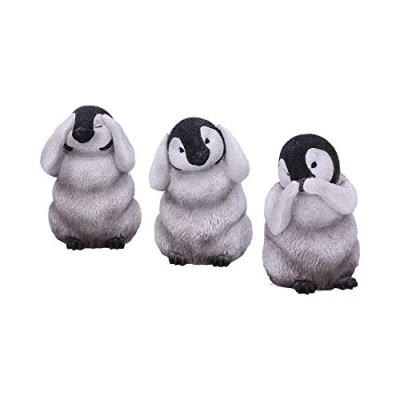 Imagen de Nemesis Now Ver No, Hear Speak No Evil Emperor Penguin Chick Figurines, Gris, Talla Única