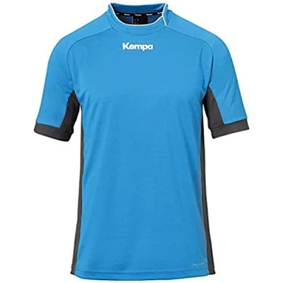 Imagen de kempa Prime Shirt Camiseta De Balonmano Cuello Asimétrico para Hombre, Azul/Antracita, L