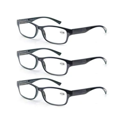 Imagen de Un Pack de 3 Gafas Lectura 1.5/Gafas para Presbicia Hombre Mujer,Buena Vision Ligeras Comodas,Vista Cerca/Vista Cansada,Colores Negro