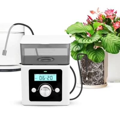 Imagen de riego Automatico Macetas,Sistema Interior,Riego por Goteo con Temporizador de programable Digital, ideal para Regar Plantas Vacaciones