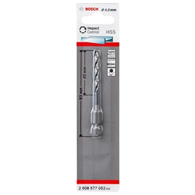 Imagen de Bosch Professional HSS Impact Control Broca hexagonal (para metal, 4 x 43 83 mm, accesorio de taladro)