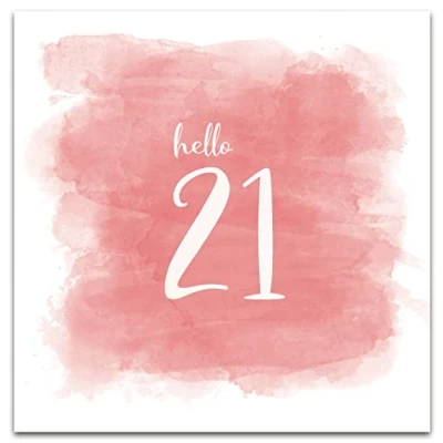 Imagen de tarjeta de cumpleaños 21, felicitación 21 para ella, feliz mujer, tarjetas edad hito