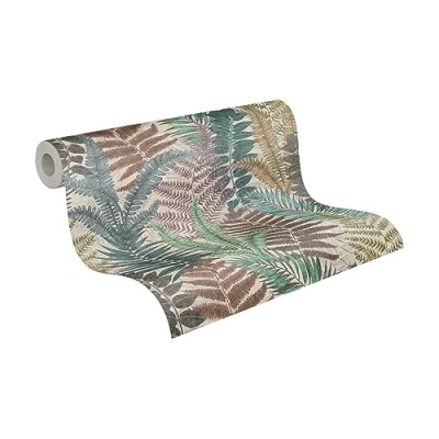 Imagen de Livingwalls Famous Garden 393471 Papel pintado no tejido (10,05 m x 0,53 m), diseño de hojas multicolor