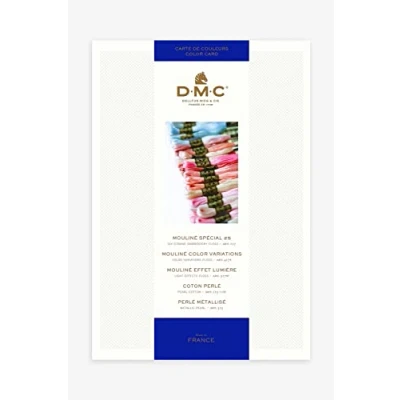 Imagen de DMC Carta de colores Mouliné Spécial y Algodón Perlé Con muestras hilo Accesorio imprescindible