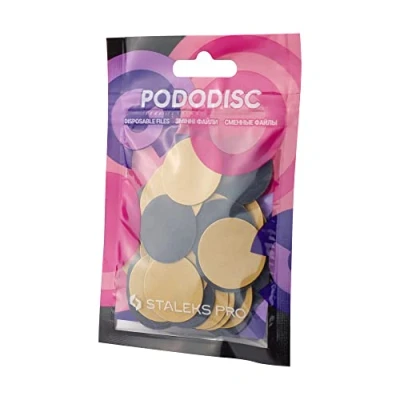 Imagen de STALEKS Pro Pododisc Recarga de 50 discos desechables adhesivos para pedicura (ruido) PDF 25 (PDF 320)
