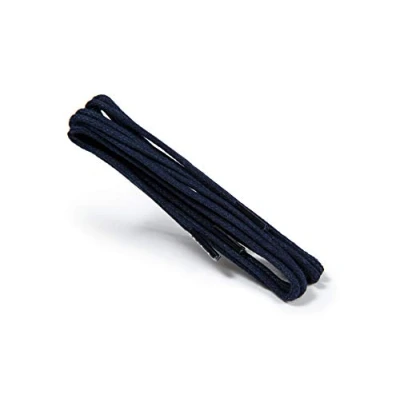 Imagen de Kaps Cordones Finos Redondos Encerados, de Calidad 2 mm 100% Algodón para Calzado Casual y Moda, 1 par (75 cm 29 pulgadas 4 a 5 pares ojales / 57 Azul Marino)