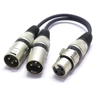 Imagen de VITALCO XLR Hembra a 2x Macho Adaptador Y Splitter Divisor de Audio Cable Micrófono