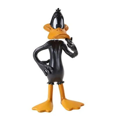 Imagen de BendyFigs The Noble Collection Looney Tunes Mini Pato Daffy 4.5 Pulgadas (11.5 cm) Toys Miniatura Bendable Figuras de muñeca Posable