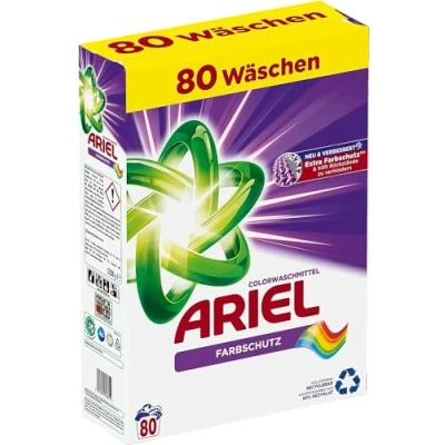 Imagen de Ariel Color+ Detergente en polvo, 4,8 kg, 80 lavados, protección de color