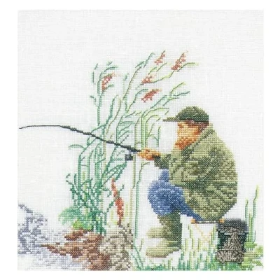 Imagen de Thea Gouverneur Pesca en Aida Kit de Punto Cruz, 6.25 Inch X 6.75 18 Count