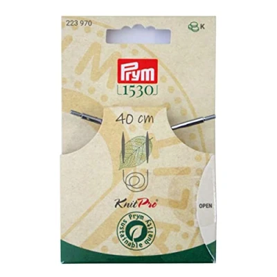 Imagen de Prym Cuerda y Accesorios para Agujas Circulares Natural 40 cm, Metal Plástico, Multicolor