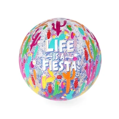 Imagen de Legami Pelota de Playa Hinchable, Hinchable PVC, Suave para niños, Fiestas Playa, Jugar fútbol o Voleibol, diámetro 40 cm, Cactus