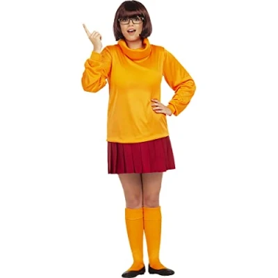 Imagen de Funidelia Disfraz de Vilma Scooby Doo para mujer Doo, Dibujos animados adultos y divertidos accesorios Fiestas, Carnaval Halloween Talla S Naranja