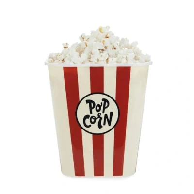 Imagen de Balvi Bol Palomitas Popcorn Retro Color Rojo para con Capacidad 3L Plástico PP 18x
