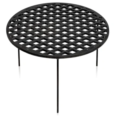 Imagen de BBQ Toro Parrilla de hierro fundido 54 cm diámetro con 3 patas, redonda, posavasos holandés, accesorios para barbacoa, trípode, rejilla fundido, soporte ollas, rejilla,