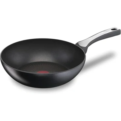 Imagen de Tefal Unlimited On Wok 28 cm con revestimiento resistente, thermo signal, apta para gas, vitrocerámica, eléctricas e inducción, apto horno hasta 175 grados, forma profunda