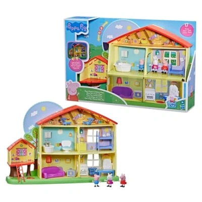 Imagen de Peppa Pig Peppa’s Adventures Peppa&#039;s Playtime to Bedtime House Pre school Toy, Speech, Light and Sounds, Ages 3 Up , Red
