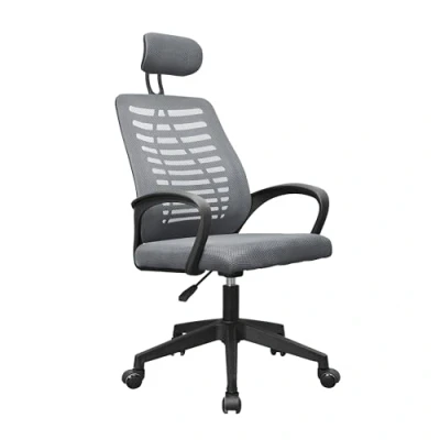 Imagen de Mars Gaming MGC ERGOB, Silla Ergonómica, Asiento y Respaldo de Malla Transpirable, Reposacabezas Regulable, Altura Ajustable Entre 110.5 120.5cm, Sistema Balanceo 3 a 18, Gris
