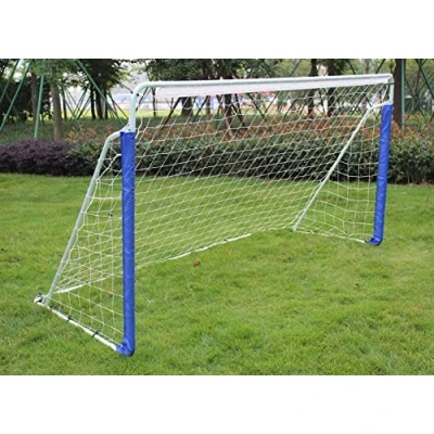 Imagen de FUNJEPE Portería de fútbol portátil acero 2,4 m, para entrenamiento al aire libre, jardín, con red a prueba putrefacción y bolsa transporte, 240 cm