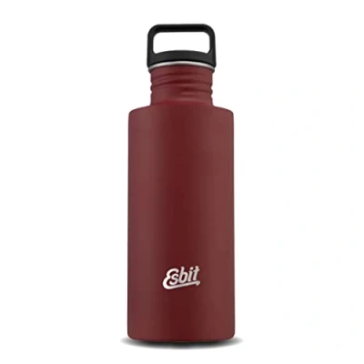 Imagen de Esbit Botella de agua Sculptor, acero inoxidable, libre BPA; negro, plata y más colores, 0,75L 1L, colegio, agua, ciclismo, deporte
