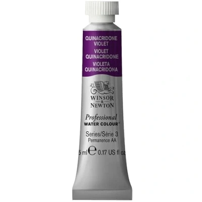 Imagen de Winsor &amp; Newton Acuarela Profesional Pintura de Acuarela, Alta Luminosidad, Resistente a la Luz, Calidad Archivo, Tubo 5ML, Color Violeta Quinacridona