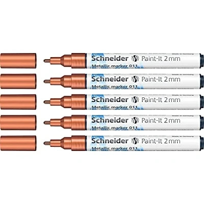 Imagen de Schneider Paint It 011 Rotulador metálico (grosor de trazo 2 mm, 5 unidades), color cobre