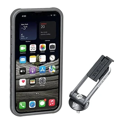 Imagen de Topeak iPhone 13 Pro MAX Ridecase Carcasa Soporte Incluido, Adultos Unisex, Negro/Azul Claro