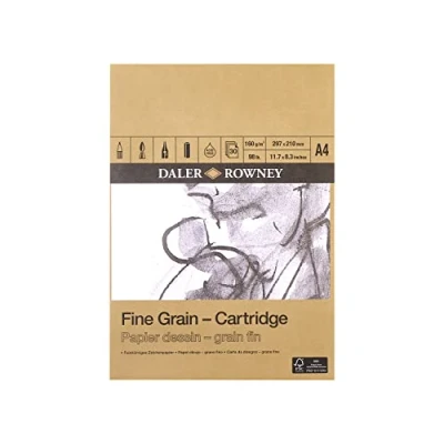 Imagen de Daler Rowney Fine Grain Cartridge Bloc Dibujo Fino Encolado Retrato A4 160G 30 hojas