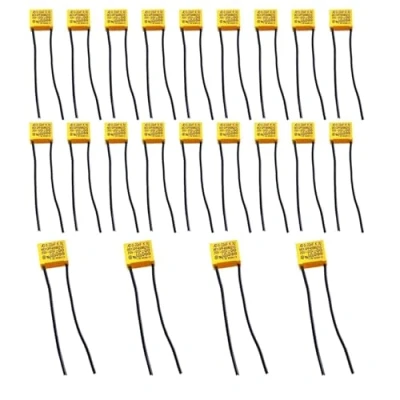 Imagen de LNGJIN Condensadores de Seguridad,22 Piezas 0.22µF 275V X2 Supresión LED,Condensador Polipropileno,Radial Condensador Seguridad,para Luces Direccionales, Lámparas LED Intermitentes