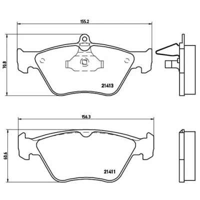 Imagen de BREMBO P 59 019 Juego de pastillas freno preparado para indicador desgaste sin accesorios OPEL: Calibra A, Vectra A Berlina, Omega B Berlina